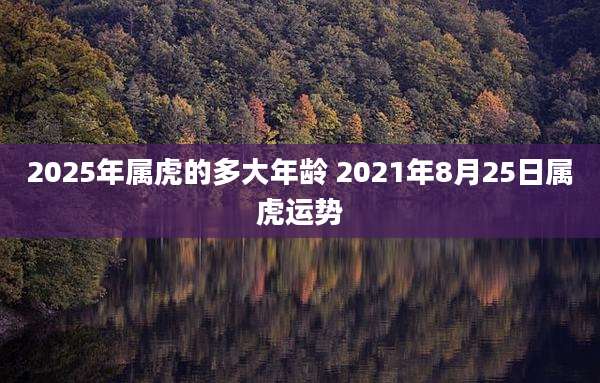 2025年属虎的多大年龄 2021年8月25日属虎运势