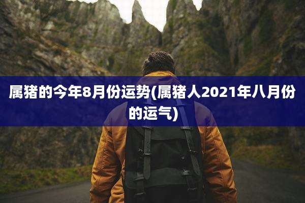 属猪的今年8月份运势(属猪人2021年八月份的运气)