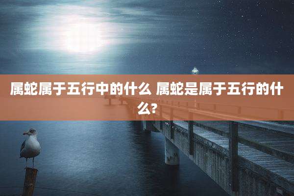 属蛇属于五行中的什么 属蛇是属于五行的什么?