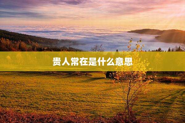 贵人常在是什么意思