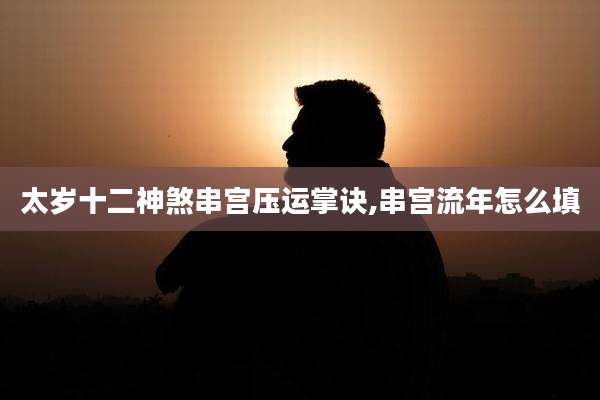 太岁十二神煞串宫压运掌诀,串宫流年怎么填