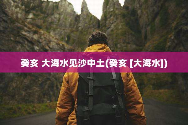 癸亥 大海水见沙中土(癸亥 [大海水])