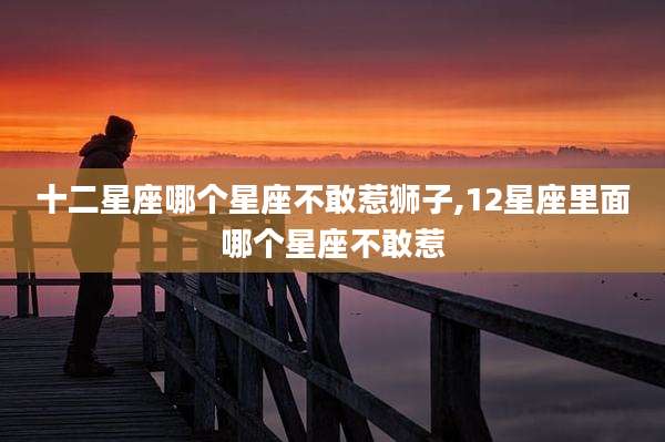 十二星座哪个星座不敢惹狮子,12星座里面哪个星座不敢惹