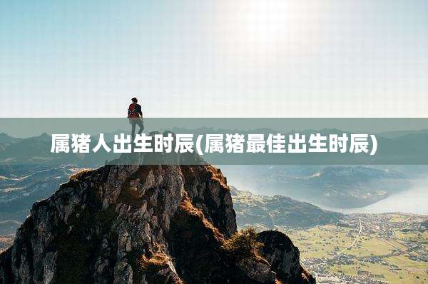 属猪人出生时辰(属猪最佳出生时辰)