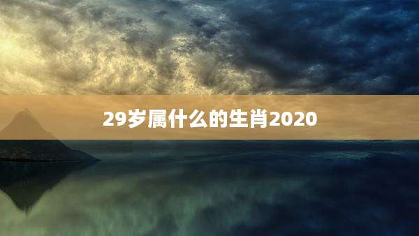 29岁属什么的生肖2020