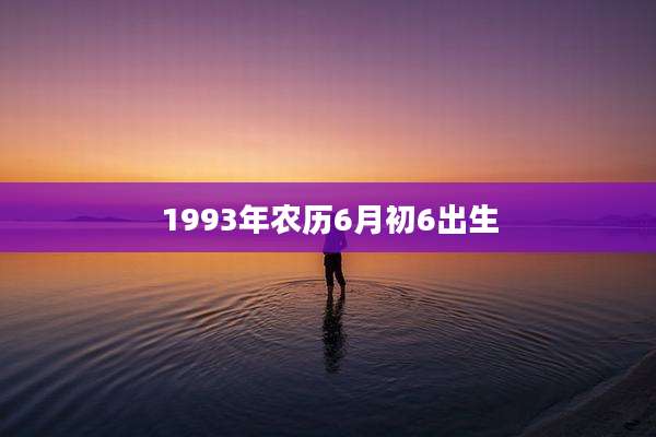 1993年农历6月初6出生
