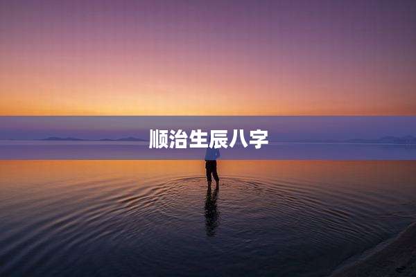 顺治生辰八字