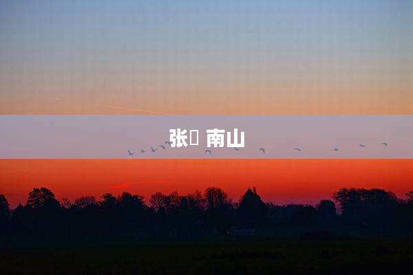 张栆 南山