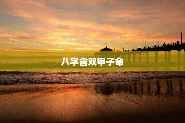八字含双甲子命