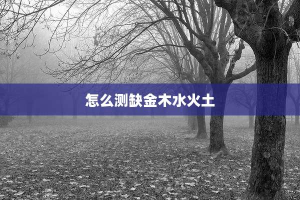 怎么测缺金木水火土