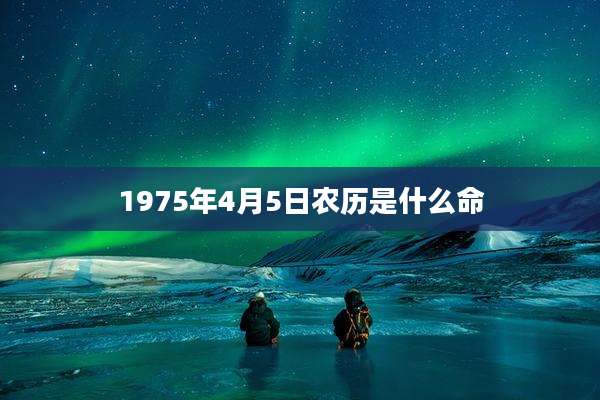 1975年4月5日农历是什么命