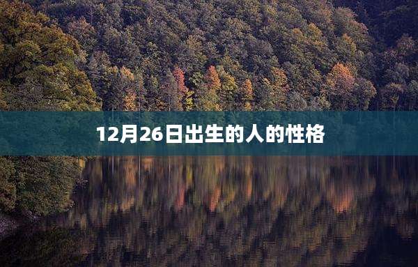 12月26日出生的人的性格