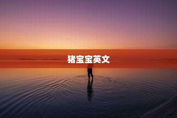 猪宝宝英文
