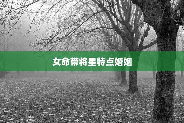 女命带将星特点婚姻