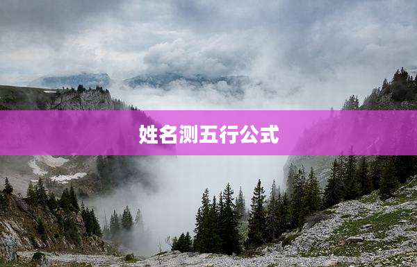 姓名测五行公式