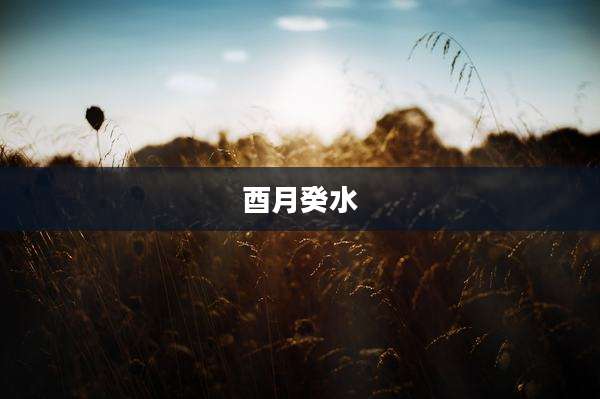酉月癸水