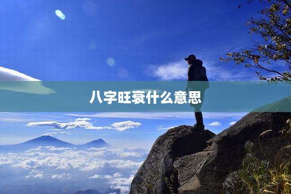 八字旺衰什么意思