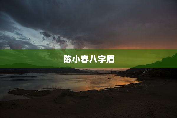 陈小春八字眉