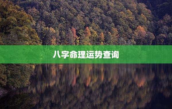 八字命理运势查询