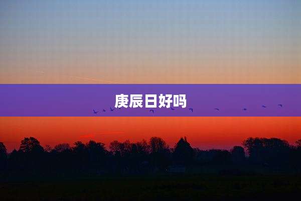 庚辰日好吗