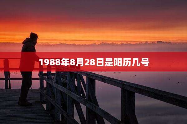 1988年8月28日是阳历几号
