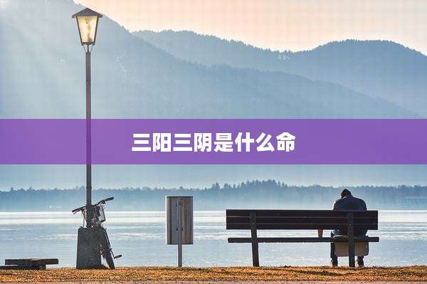 三阳三阴是什么命