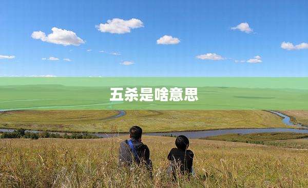 五杀是啥意思