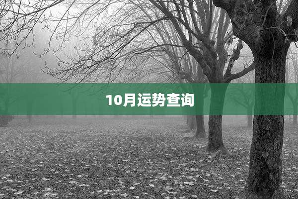 10月运势查询