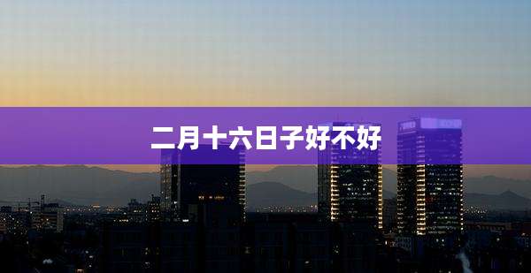 二月十六日子好不好