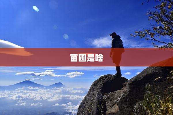 苗圃是啥