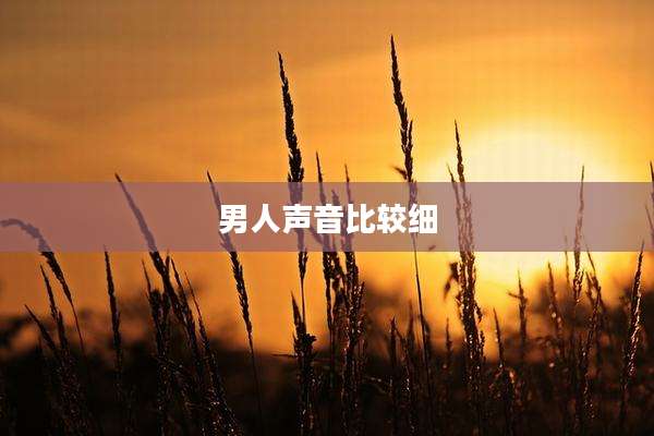 男人声音比较细