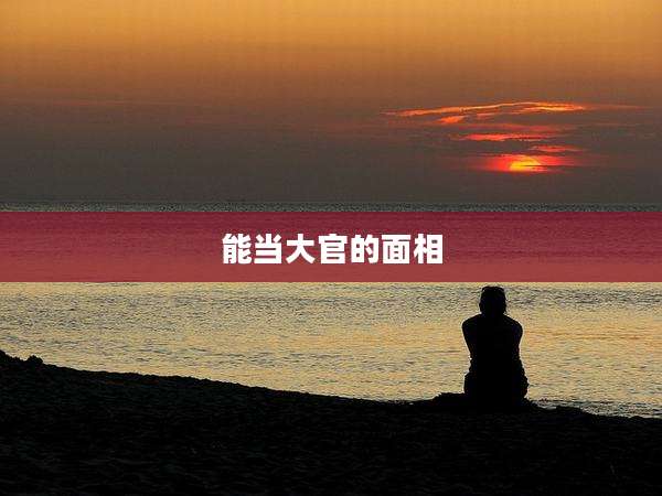 能当大官的面相