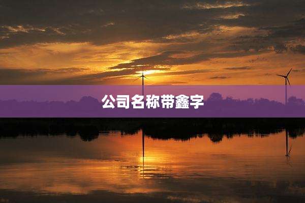公司名称带鑫字