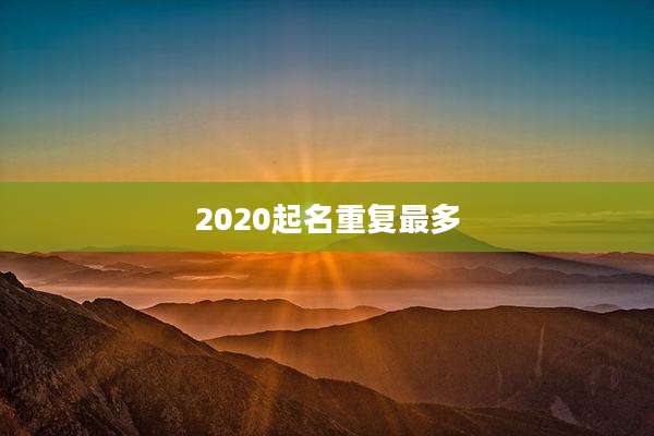 2020起名重复最多