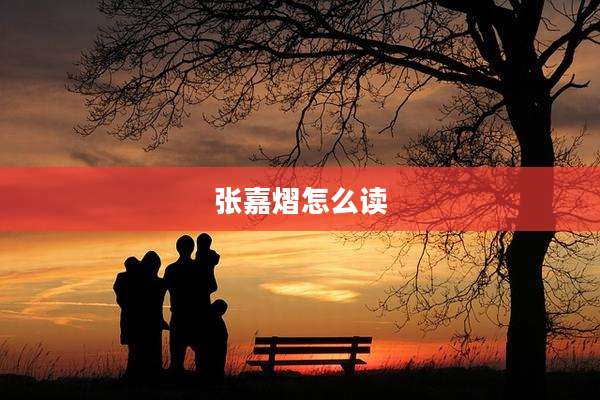 张嘉熠怎么读