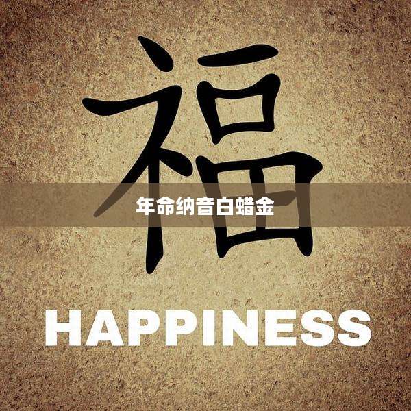 年命纳音白蜡金