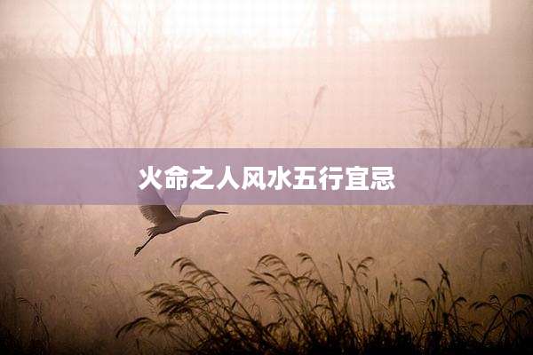 火命之人风水五行宜忌