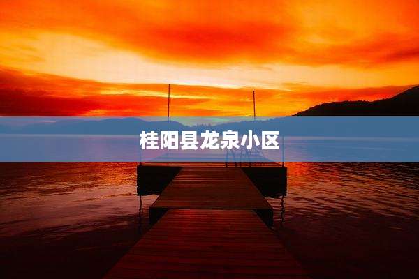 桂阳县龙泉小区
