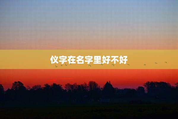 仪字在名字里好不好