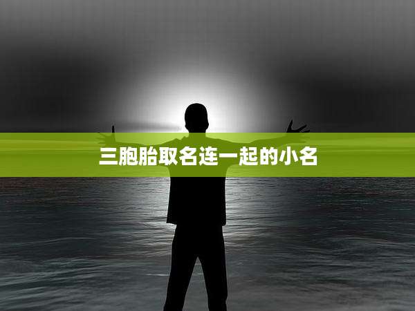 三胞胎取名连一起的小名