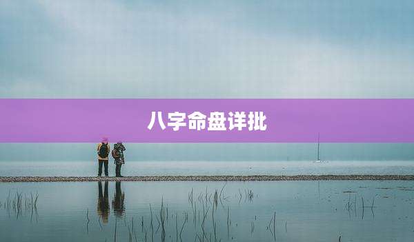 八字命盘详批