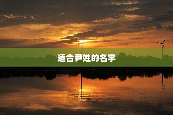 适合尹姓的名字