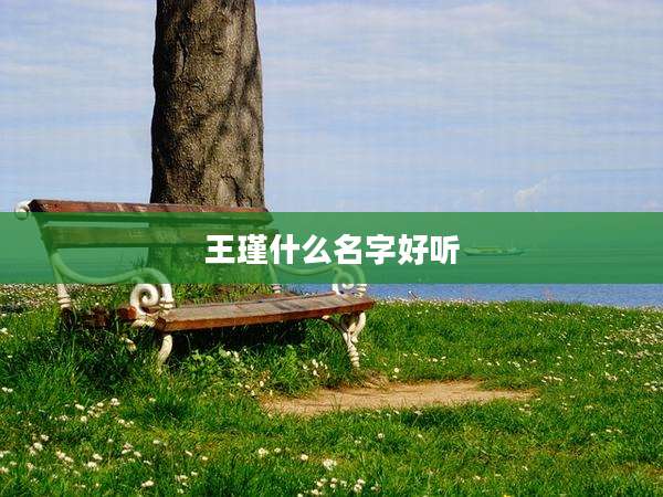 王瑾什么名字好听