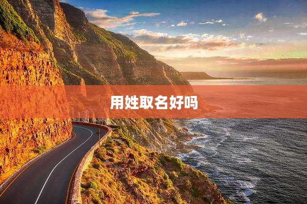 用姓取名好吗