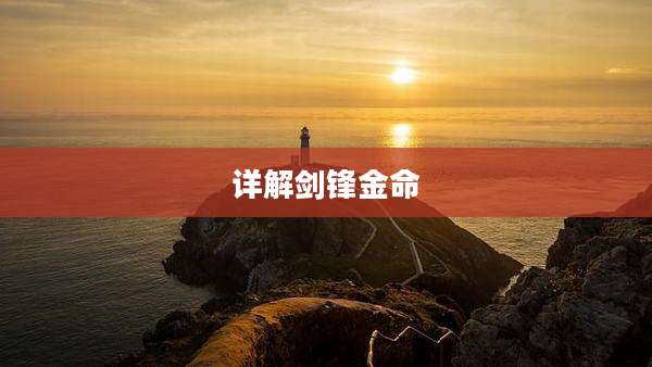 详解剑锋金命