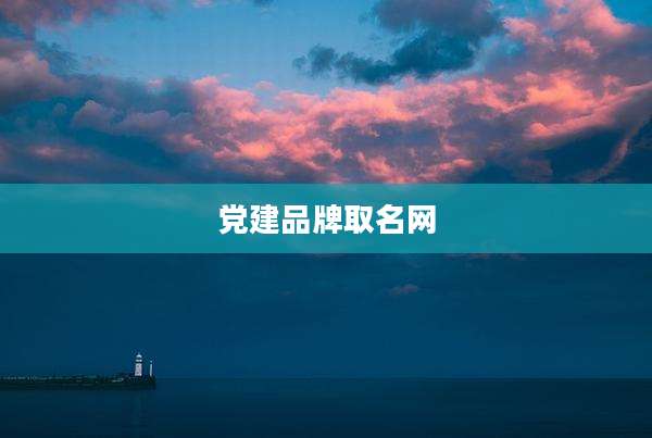 党建品牌取名网