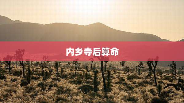 内乡寺后算命
