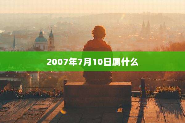 2007年7月10日属什么