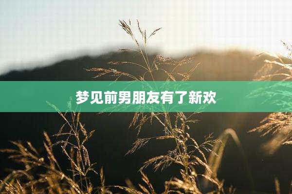梦见前男朋友有了新欢