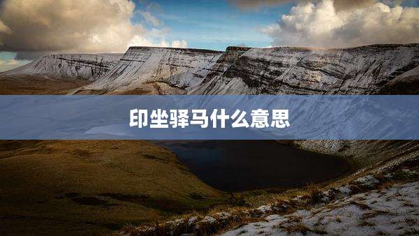 印坐驿马什么意思